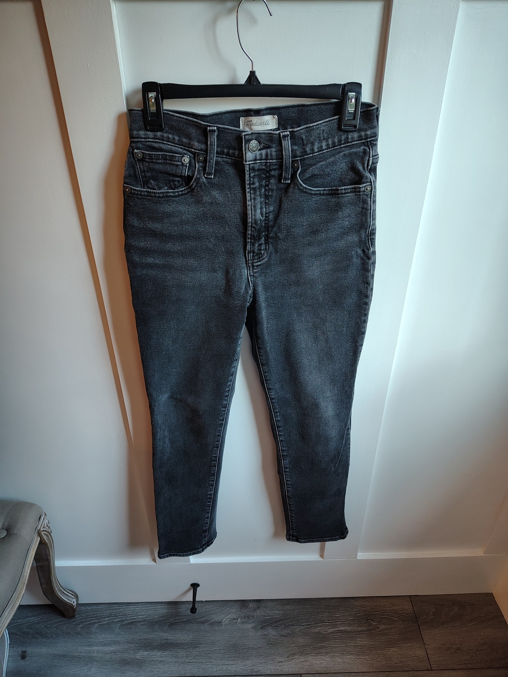 Women's Black High-Rise Straight Jeans